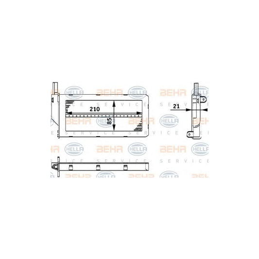 Hella 8FH 351 312-121 Heater Matrix