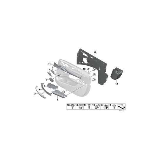 Genuine BMW 51418747317 G02 Trim Cover, Door, Carbon, Left (Inc. X3 20iX, X3 20dX & X3 20i) | ML Performance UK