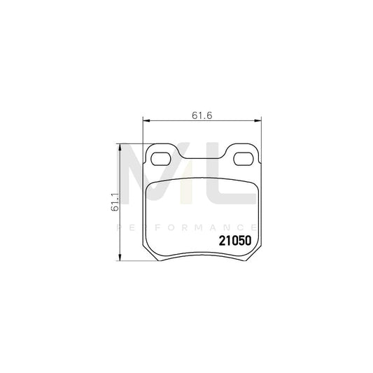 Hella 8DB 355 007-381 Brake Pad Set Not Prepared For Wear Indicator | ML Performance Car Parts