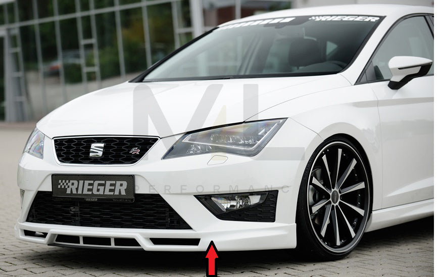 Rieger 00027000 SEAT 5F Front Splitter (Leon FR & Leon Cupra) 1 | ML Performance UK Car Parts