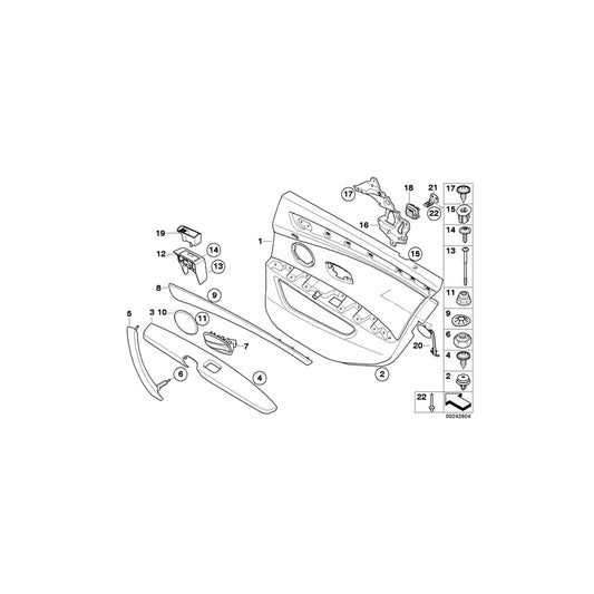 Genuine BMW 51427233332 E60 E61 Door Lining Leather Rear Right NATURBRAUN (Inc. 535d, 528xi & 540i) | ML Performance UK