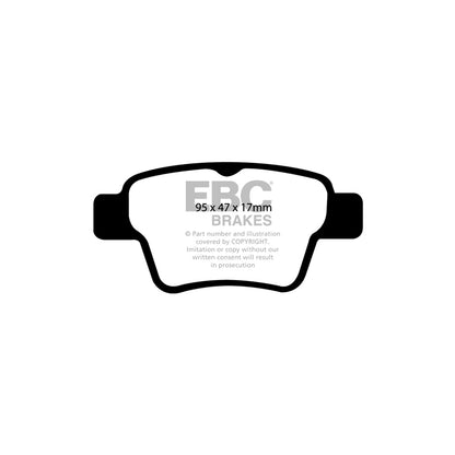 EBC DP41575R Citroen Peugeot Yellowstuff Rear Brake Pads - Bosch Caliper 2 | ML Performance UK Car Parts