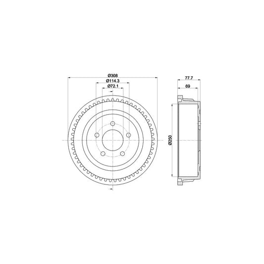 Hella 8FH 351 312-411 Heater Matrix