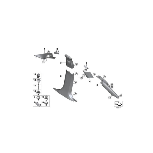 Genuine BMW 51438075362 G02 M Cover Column C Right SCHWARZ (Inc. X4 M, X4 25dX & X4 30iX) | ML Performance UK Car Parts