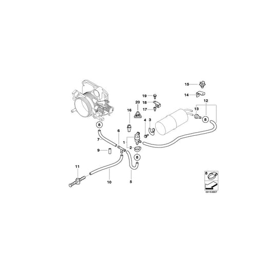 Genuine BMW 13901707839 E39 Hose (Inc. 540iP, 540i & 535i) | ML Performance UK Car Parts