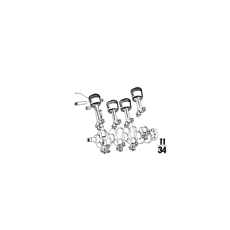 Genuine BMW 11251261880 E12 Mahle Piston 89,22mm(+0,25) (Inc. 2000tii, 520i & 2002tii) | ML Performance UK Car Parts