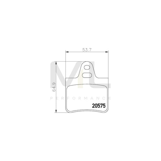 Hella 8DB 355 005-901 Brake Pad Set Not Prepared For Wear Indicator | ML Performance Car Parts