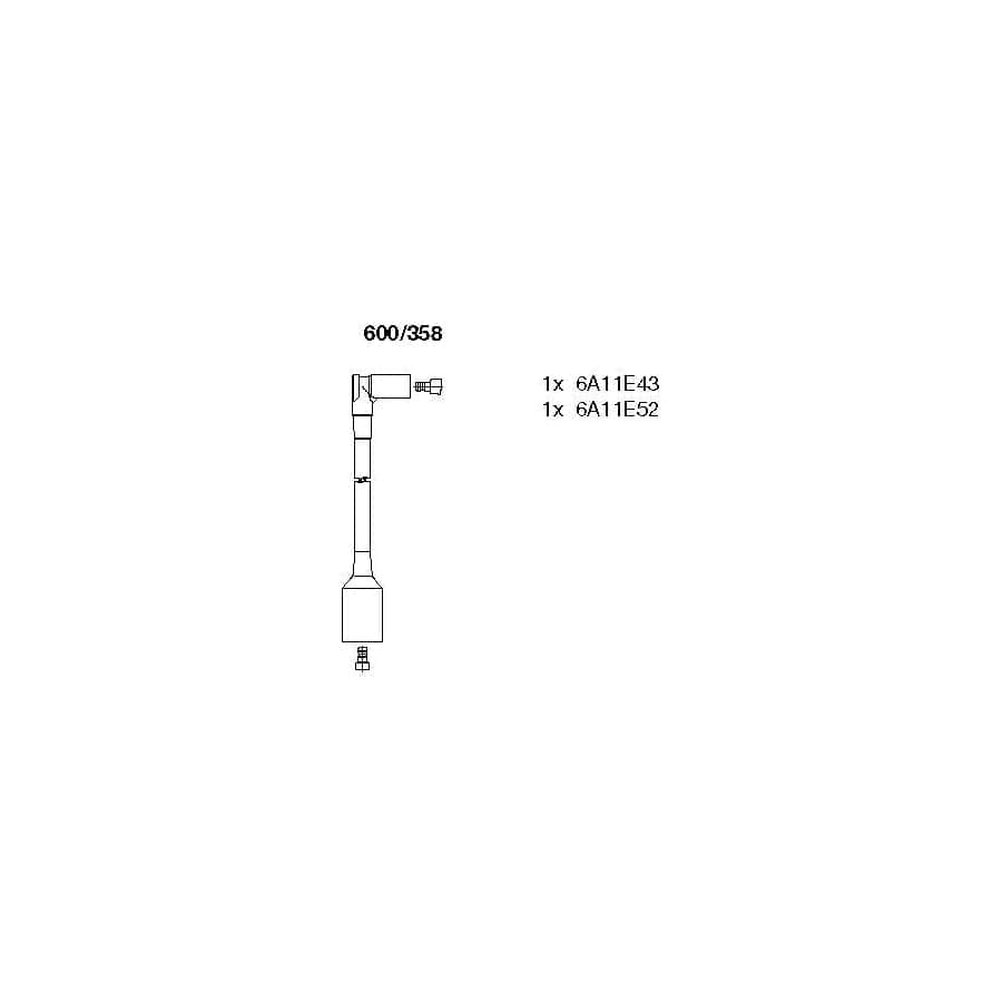 Bremi 600/358 Ignition Cable Kit For Citroën Visa Hatchback