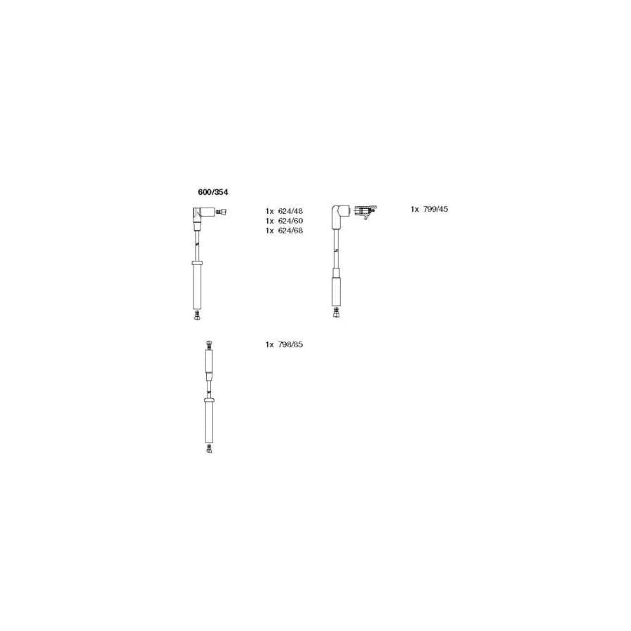 Bremi 600/354 Ignition Cable Kit For Citroën Bx Estate