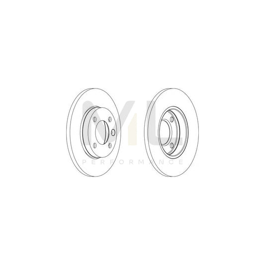 FERODO DDF103C-1 Brake Disc Solid, Coated, with bolts/screws | ML Performance Car Parts