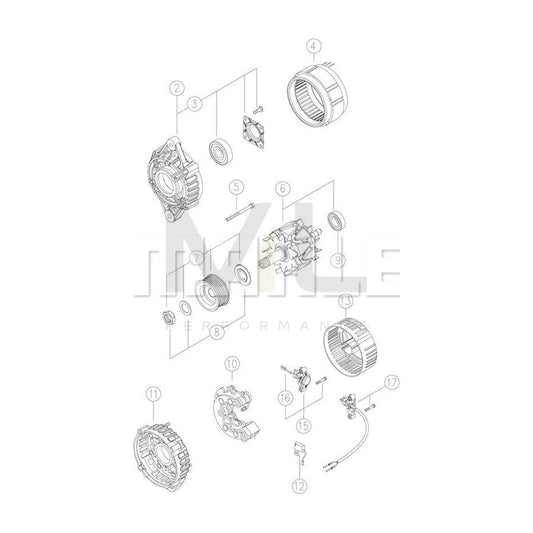 MAHLE ORIGINAL MG 571 Alternator suitable for MERCEDES-BENZ S-Class 14V, 120A | ML Performance Car Parts