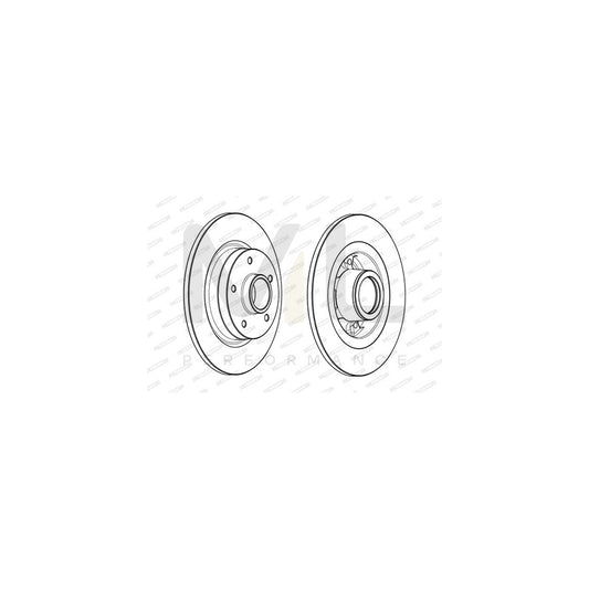 FERODO PREMIER DDF1731-1 Brake Disc Solid, with ABS sensor ring, with wheel bearing | ML Performance Car Parts