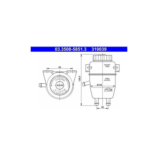 ATE 03.3508-5851.3 Expansion Tank, Brake Fluid