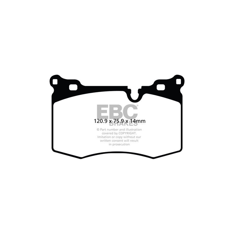 EBC DP21854 Mini R55 R58 R59 Greenstuff Front Brake Pads - TRW Caliper 2 | ML Performance UK Car Parts