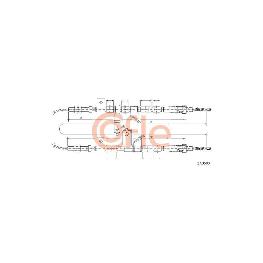 Cofle 17.3500 Hand Brake Cable For Daewoo Tico