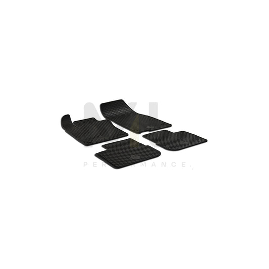 WALSER 50762 Floor mat set for FIAT Tipo Saloon (356) Elastomer, Front and Rear, Quantity: 4, Black | ML Performance Car Parts