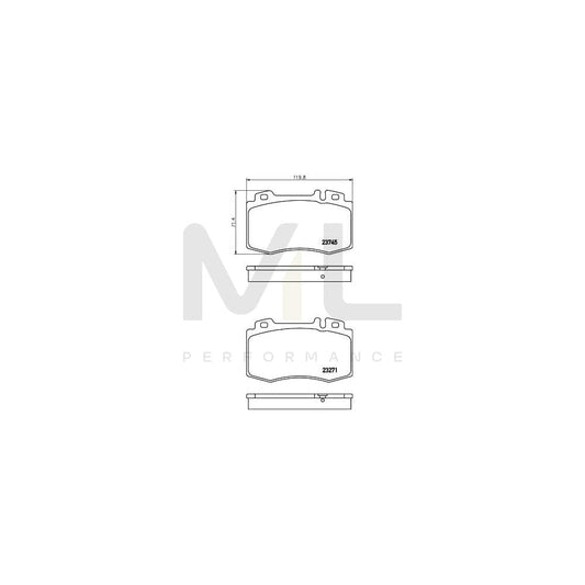 Hella 8DB 355 010-101 Brake Pad Set Prepared For Wear Indicator | ML Performance Car Parts