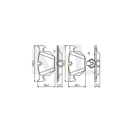 Bosch 0986495481 Brake Pad Set BP2113 | ML Performance Car Parts