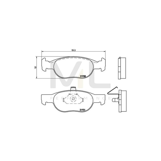 Brembo P 23 073 Brake Pad Set For Fiat Punto Ii Hatchback (188) Excl. Wear Warning Contact | ML Performance Car Parts
