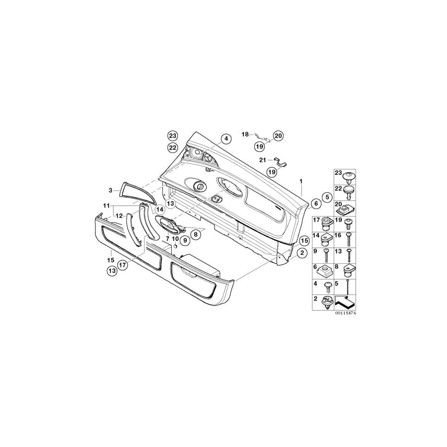 Genuine BMW 51417004632 E52 Cover With Hinged Compartments Right TITANSILBER DKL (Inc. ALPINA V8 & Z8) | ML Performance UK Car Parts
