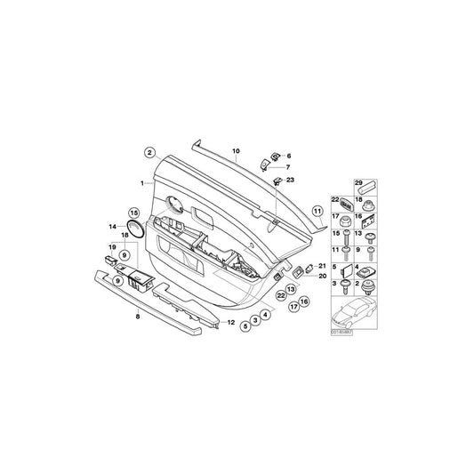 Genuine BMW 51429154740 E66 Door Lining Leather Rear Right BEIGE (Inc. 730Ld, 750Li & 740Li) | ML Performance UK Car Parts