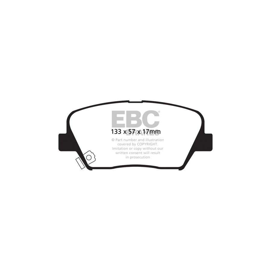 EBC DP21863 Hyundai Kia Greenstuff Front Brake Pads (Inc. Genesis, Nexo, Carens) 2 | ML Performance UK Car Parts