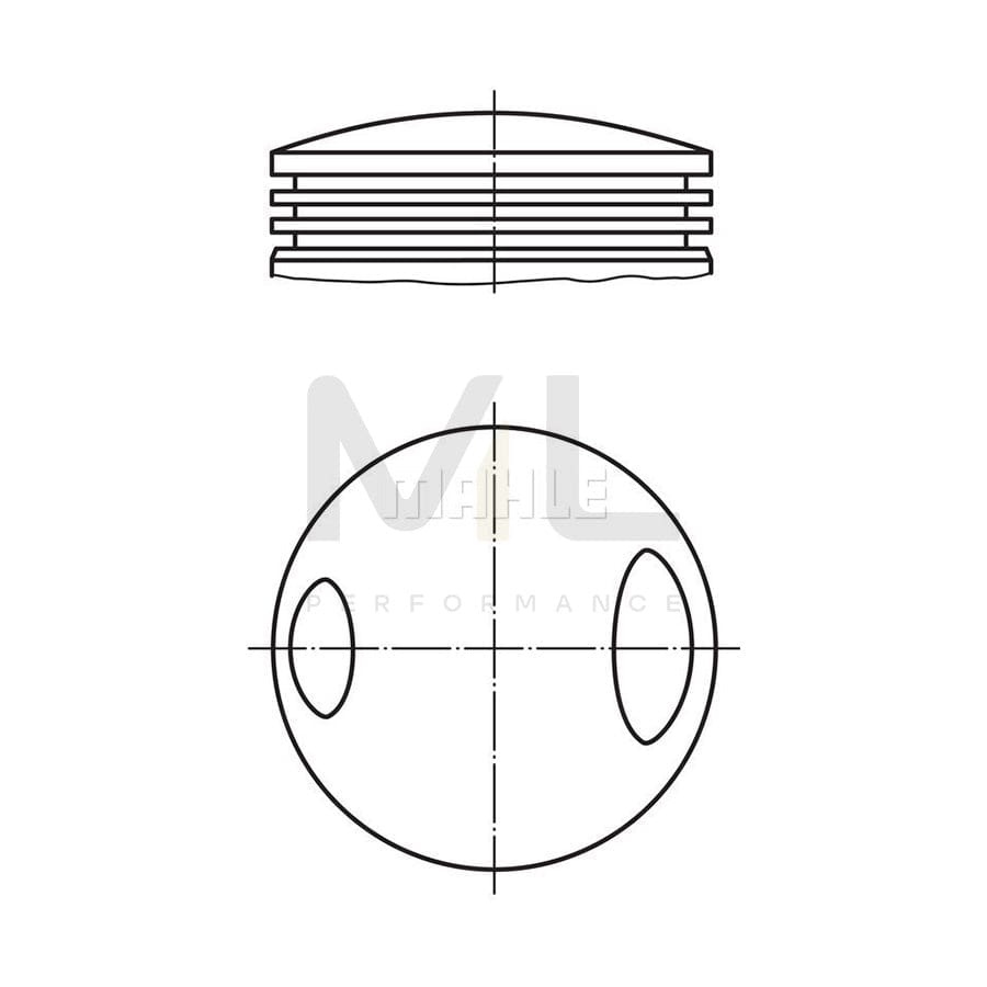 MAHLE ORIGINAL 082 71 00 Piston 84,0 mm, with piston rings, without cooling duct | ML Performance Car Parts