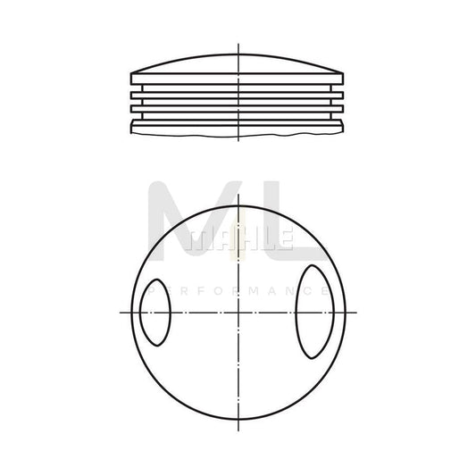 MAHLE ORIGINAL 082 71 00 Piston 84,0 mm, with piston rings, without cooling duct | ML Performance Car Parts