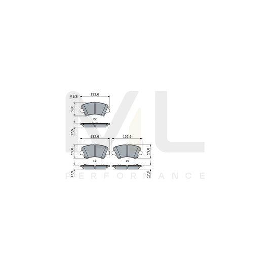 Bosch 0986424863 Brake Pad Set BP2486 | ML Performance Car Parts