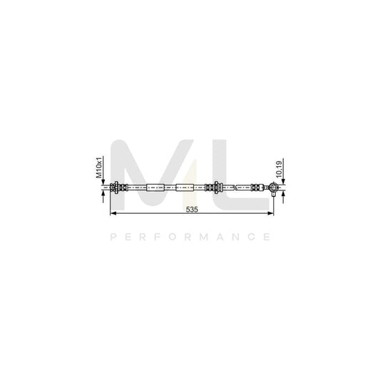 BOSCH 1 987 481 313 Brake Hose for NISSAN Maxima V QX Saloon (A33) 535mm | ML Performance Car Parts