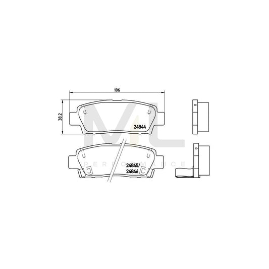 Brembo P 83 111 Brake Pad Set For With Acoustic Wear Warning | ML Performance Car Parts