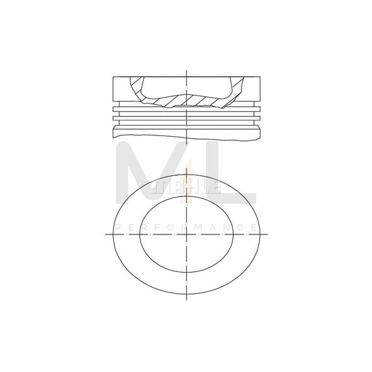 MAHLE ORIGINAL 028 PI 00121 002 Piston 80,01 mm, with cooling duct, with piston ring carrier | ML Performance Car Parts