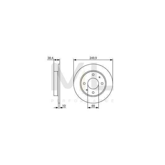 BOSCH 0 986 479 S84 Brake Disc Solid, Oiled | ML Performance Car Parts