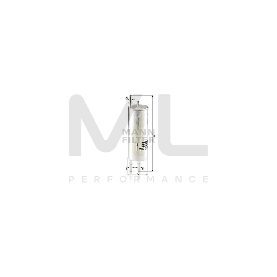MANN-FILTER WK 513/3 Fuel filter In-Line Filter | ML Performance Car Parts