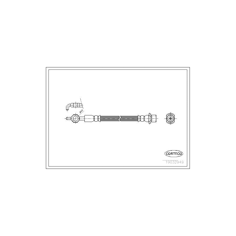 Corteco 19032949 Brake Hose For Toyota Corolla Viii Saloon (E110) | ML Performance UK
