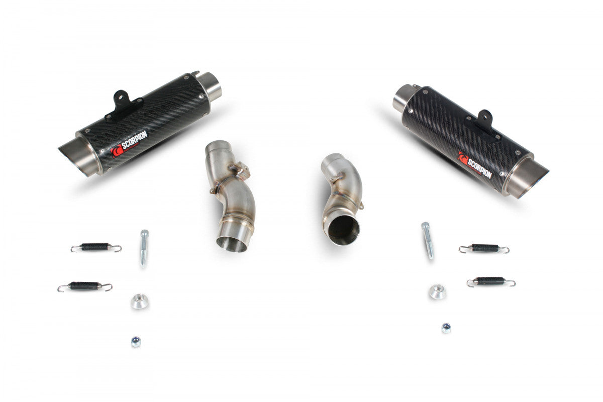 Scorpion KA1008CEM Kawasaki Z1000 Rp1-Gp Slip-On (Pair) - Carbon Fibre Sleeve | ML Performance UK UK
