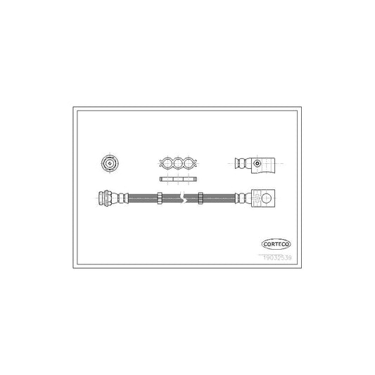 Corteco 19032539 Brake Hose For Jeep Cherokee Ii (Xj) | ML Performance UK