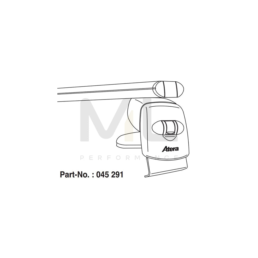 ATERA SIGNO 045291 Roof bars for MITSUBISHI Mirage / Space Star Hatchback (A0_A) for rain gutters, 122 cm, 50 kg, Aluminium | ML Performance Car Parts