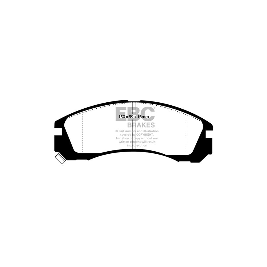 EBC PD01KF1043 Mitsubishi Space Wagon Greenstuff Front Brake Pad & Plain Disc Kit  2 | ML Performance UK Car Parts