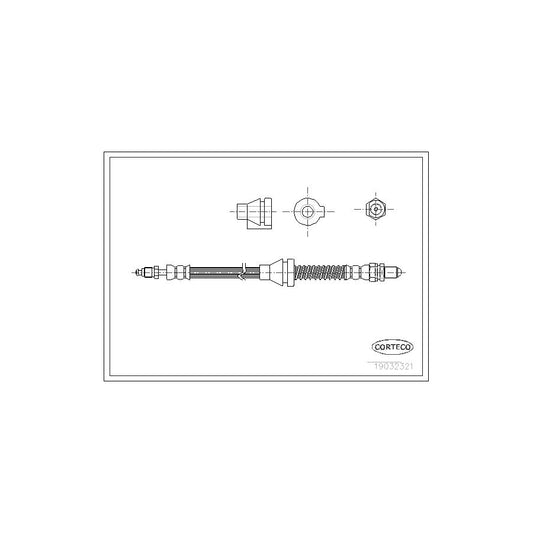 Corteco 19032321 Brake Hose For Ford Ka Hatchback (Rb) | ML Performance UK
