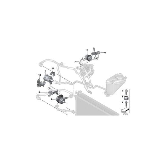 Genuine BMW 11518638238 G11 G30 G12 Auxiliary Water Pump (Inc. 740eX, 740Le & 740LeX) | ML Performance UK Car Parts