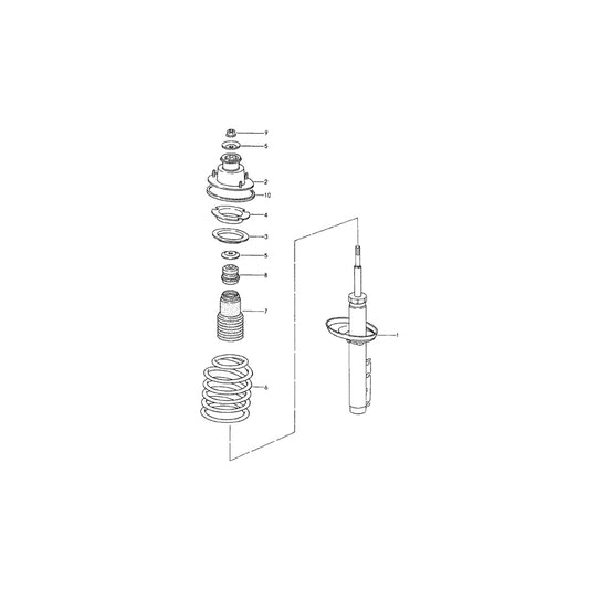 Genuine Porsche Shock Absorber Ring Porsche 986 / 987 / 987C | ML Performance UK Car Parts