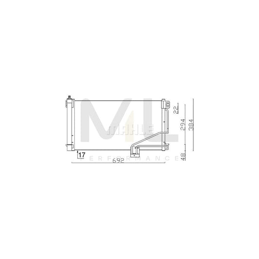 MAHLE ORIGINAL AC 347 001S Air conditioning condenser with dryer | ML Performance Car Parts
