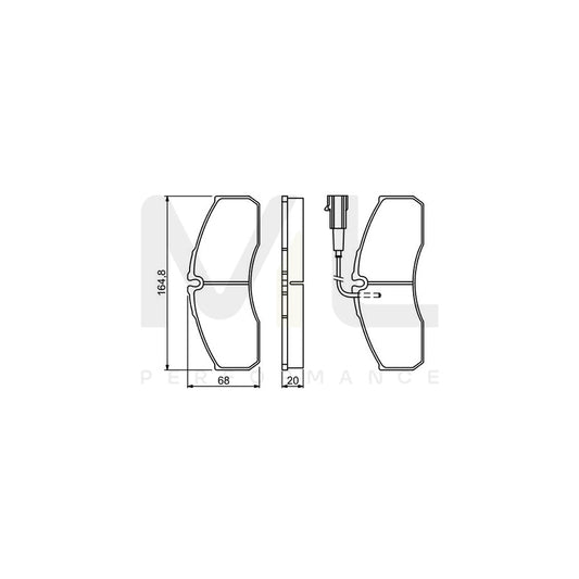 Bosch 0986494278 Brake Pad Set With Integrated Wear Sensor BP1190 | ML Performance Car Parts