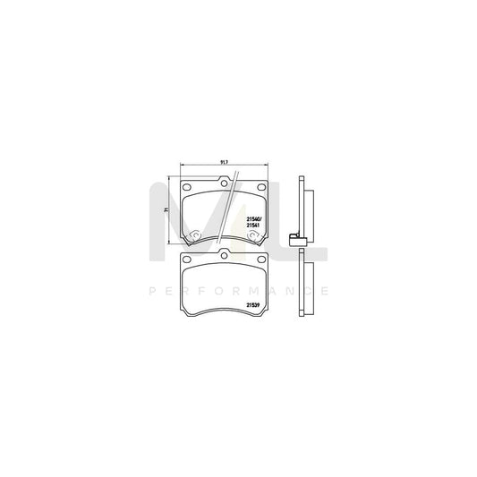 Brembo P 49 011 Brake Pad Set With Acoustic Wear Warning | ML Performance Car Parts