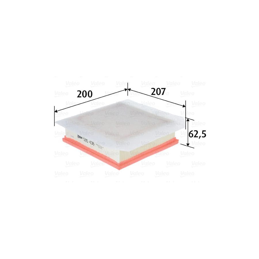 VALEO 585438 Air Filter | ML Performance UK Car Parts