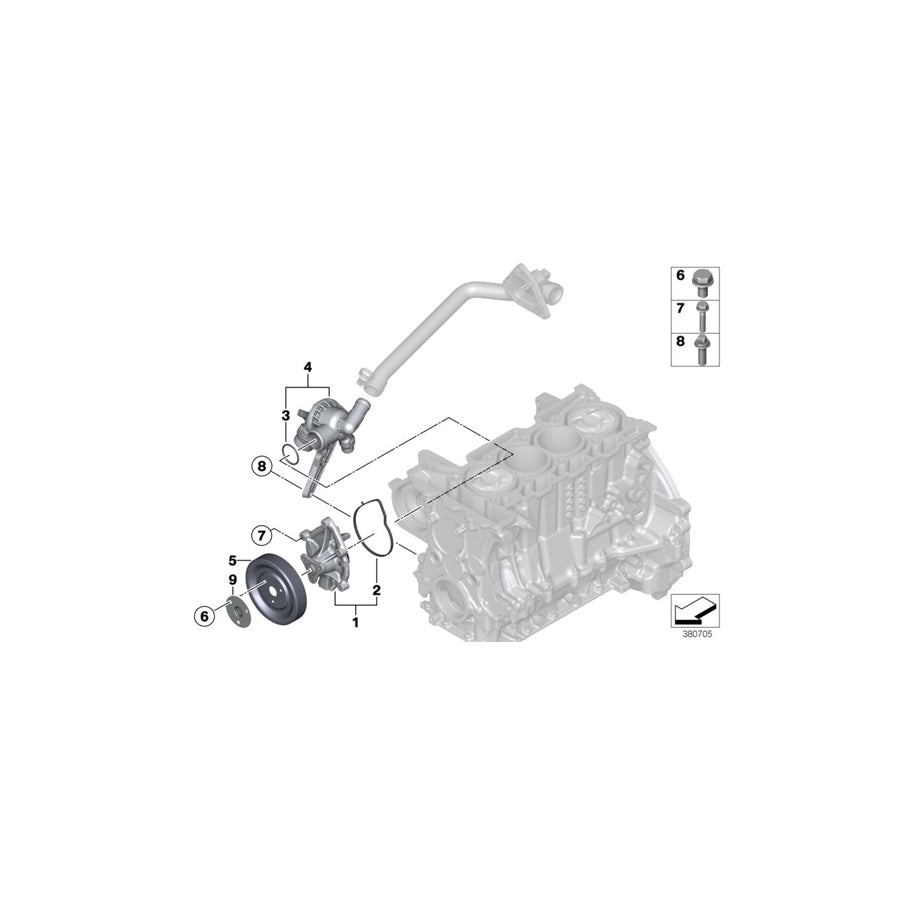 Genuine BMW 11518630448 F21 F20 F30 Cover For Coolant Pump Drive Pulley (Inc. 114i, 118i & 320i ed) | ML Performance UK Car Parts