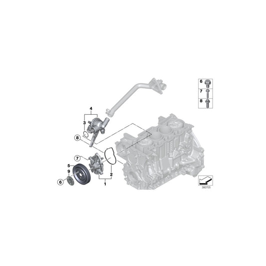 Genuine BMW 11518630448 F21 F20 F30 Cover For Coolant Pump Drive Pulley (Inc. 114i, 118i & 320i ed) | ML Performance UK Car Parts