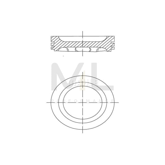 MAHLE ORIGINAL 222 01 01 Piston 66,75 mm, without cooling duct | ML Performance Car Parts