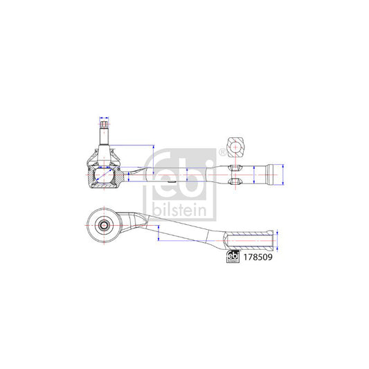 Febi Bilstein 178509 Track Rod End For Citroen C3 III (Sx)